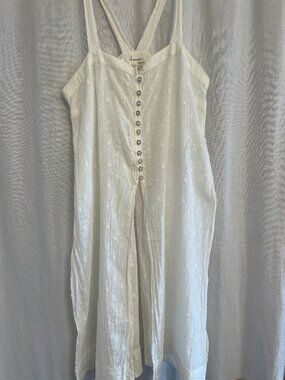 Anthropologie lightweight split seam long tank top, size Medium